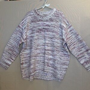 Old Navy Women's Marled Knit Sweater - Purple and White